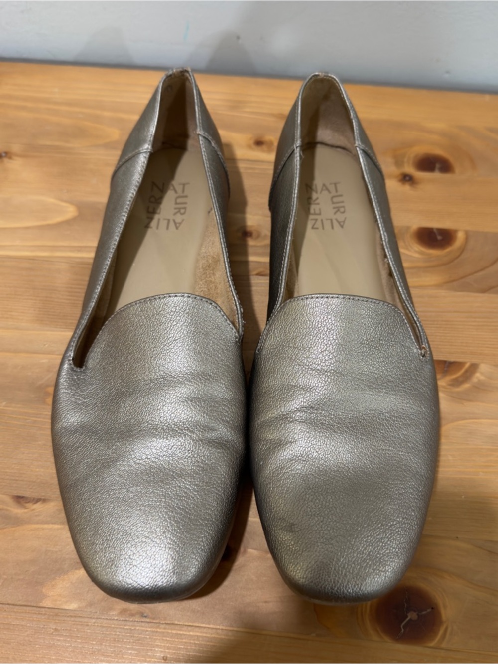 Naturalizer Metallic Gold Slip-On Flats